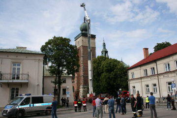 Akcja ratowniczo-gaśnicza wieży kościelnej