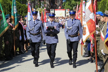 Poczet flagowy policji miechowskiej