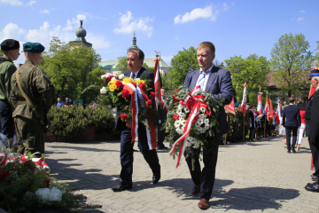 Wicemarszałek Wojciech Kozak i radny wojewódzki Mirosław Dróźdż