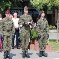 Święto Wojska Polskiego w Miechowie - poczet flagowy