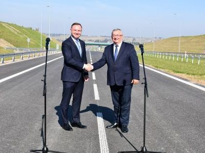 Prezydent Andrzej Duda i Minister Andrzej Adamczyk otwarli odcinek S7 - Widoma - Szczepanowice