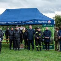 II Mistrzostwa w Ratownictwie Jednostek Ochotniczych Straży Pożarnych z terenu Powiatu Miechowskiego - komendant KP PSP Miechów, strażacy i samorządowcy Powiatu Miechowskiego