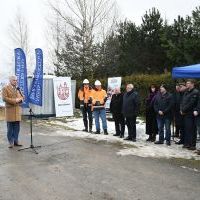 Prezes PKP LHS Zbigniew Tracichleb na inauguracji budowy wiaduktu w Uniejowie Rędziny