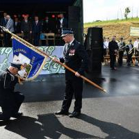 Przekazanie nowego sztandaru dla OSP WIelkanoc