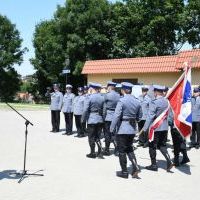 Święto Policji 2023 Miechów - poczet flagowy i sztandarowy