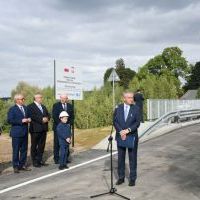 Wiadukt w Uniejowie Rędziny - przemawia Prezes PKP LHS Zbigniew Tracichleb