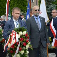 Święto WP Miechów 2019 - radny Sejmiku Bogdan Pęk i dyr. Szpitala Mirosław Dróżdż