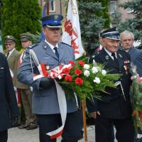 Święto WP Miechów 2019 - komendanci powiatowi Policji i Straży Pożarnej