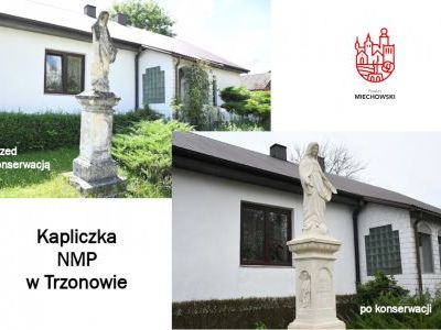 Kapliczka NMP w Trzonowie - przed i po gruntownej konserwacji